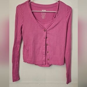 Sweater and matching pink tank